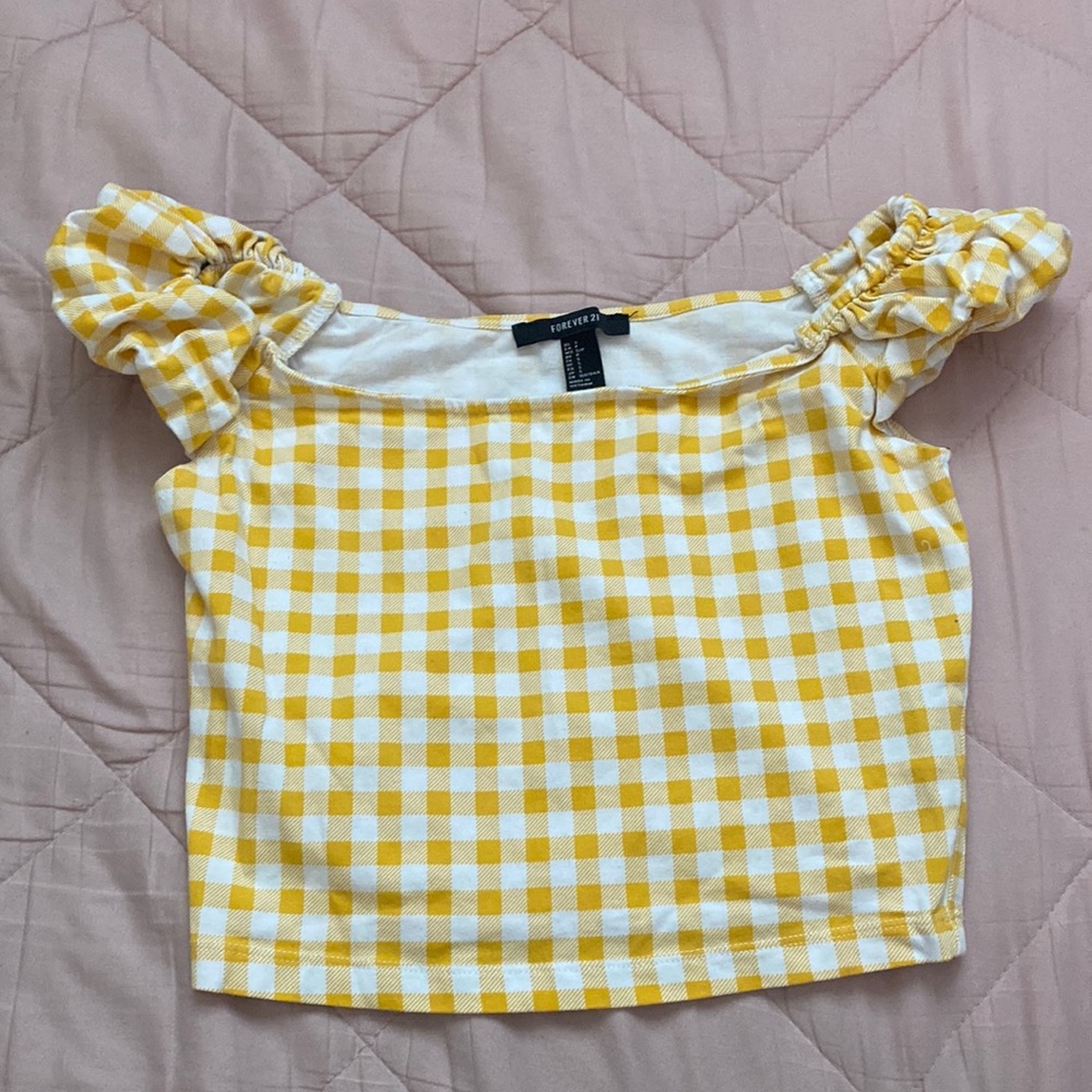 forever 21 cropped tube top, off the shoulder, size small